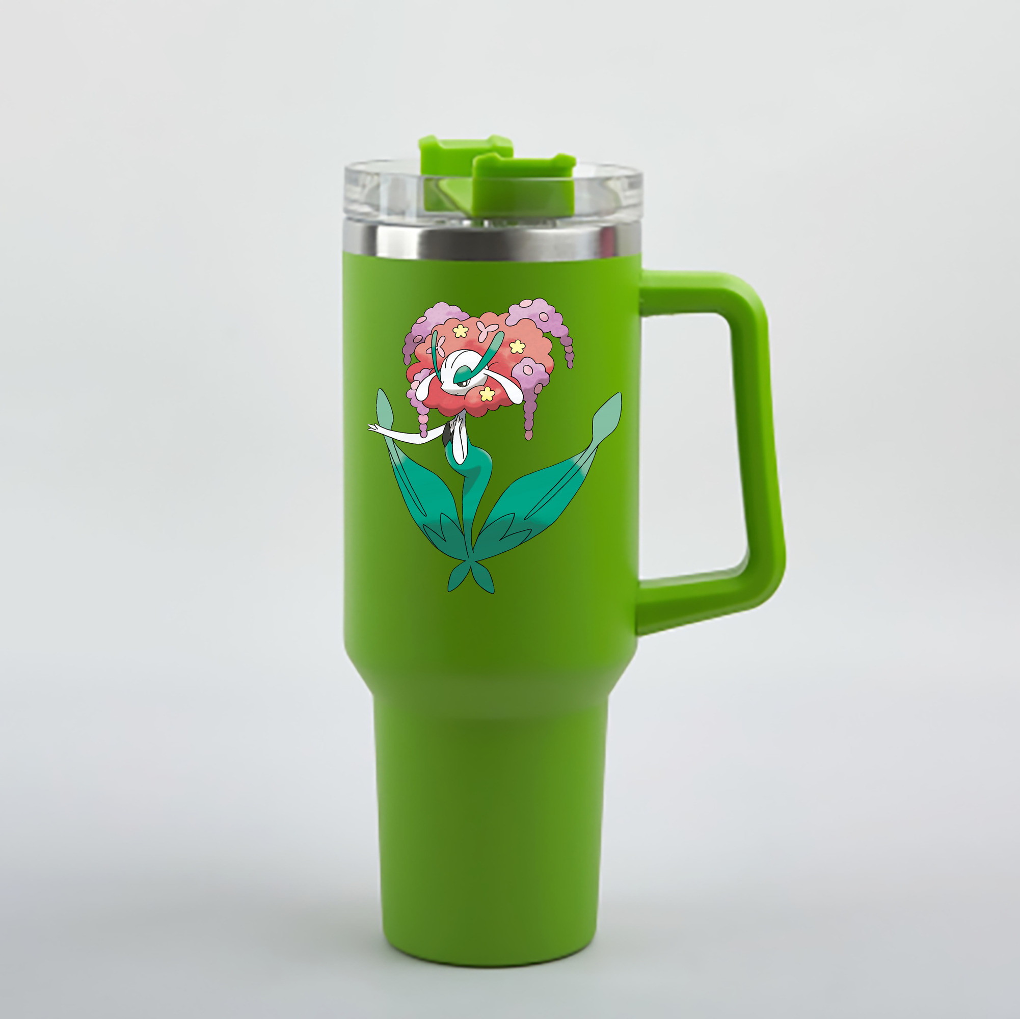 （画像用） ポケットモンスター Pokémon 1200mL車用タンブラー - クリスタルステッカー（プラスチックストロー付き）